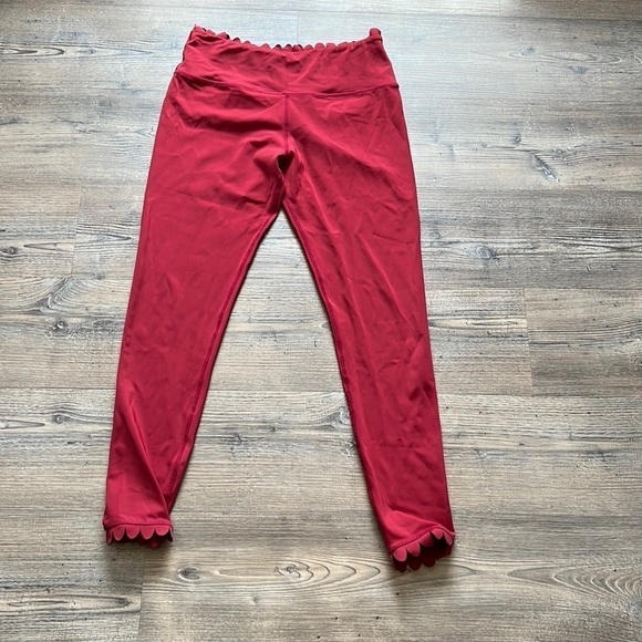 Electric Yoga Women’s L Activewear Scalloped Tummy Control Leggings Quick Dry - Picture 2 of 11